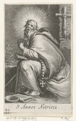 Heiliger Ammonius der Große als Einsiedler (S. Ammon Nitriota, Serie: Kluizenaars, Sacra eremvs ascetarvm)