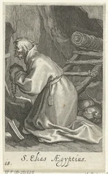 Heiliger Elias von Caesarea als Einsiedler