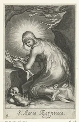 Heilige Maria von Ägypten als Einsiedlerin (Serie: Kluizenaressen, Sacra Eremus Ascetriarum)
