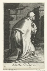 Heilige Pelagia von Antiochia als Einsiedlerin (Sancta Pelagia, Serie: Kluizenaressen, Sacra Eremus Ascetriarum)