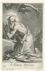 Heiliger Simeon Stylites der Ältere als Einsiedler