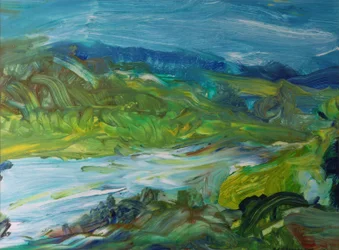 Blaue Flusslandschaft II