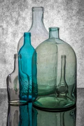 Bunte Glasflaschen