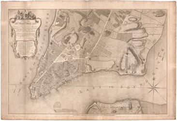 Plan der Stadt New York von Ratzer