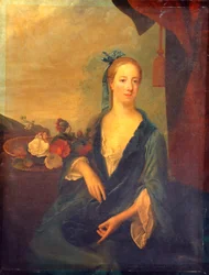 Dame in Blau