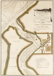 Karte des Hoogly-Flusses, ca. 1777