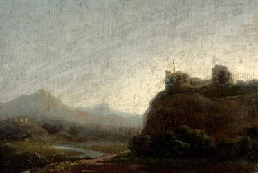 Gebirgige Landschaft, Abend