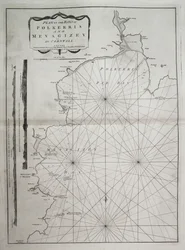 Plan der Buchten von Polkerris und Mevagissey in Cornwall