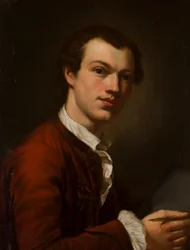 Porträt eines Künstlers, möglicherweise ein Selbstporträt (Öl auf Leinwand)