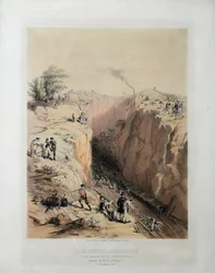 Felsschnitt bei Bishopton an der Glasgow