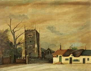 St. Woolos Kirche und das Old Six Bells Inn