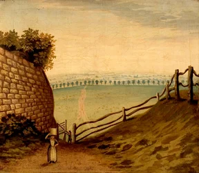 Blick auf den Fußweg nach Lenton über den Nottingham Park, um 1795