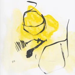 Abstrakte Gelbe Figur