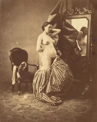 Akt vor einem Spiegel, ca. 1857