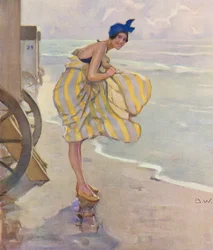 Frau am Meer