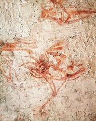 Sinopia zeigt einen Teufel, Trionfo della Morte
