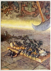 Sie schwärmten in immer größer werdenden Haufen auf mich, aus Ausgewählte Geschichten des Geheimnisses, veröffentlicht 1909