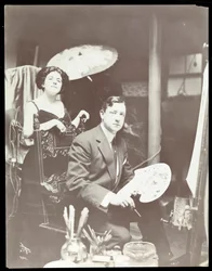 Harrison Fisher und Modell, 1908-9
