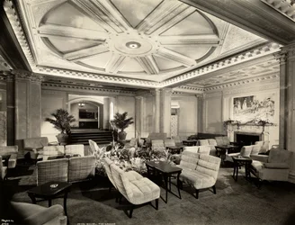 Die Lounge, Blick nach Südwesten im Hotel White, 37th Street und Lexington Avenue, New York, 1937