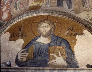 Darstellung Christi als Pantokrator (oder Christus in der Herrlichkeit) (Mosaik von 1310-1320)
