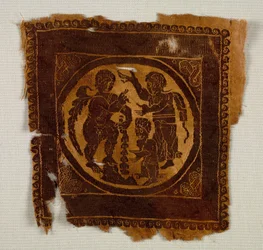 Ornamentales Quadrat von einer Tunika, 400er Jahre
