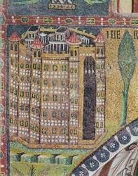 Detail von Jerusalem (Mosaik)
