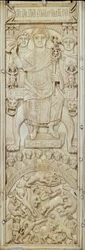 Tafel aus dem Diptychon des Konsuls Areobindus, Konstantinopel, 506 n. Chr.