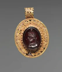 Anhänger mit Porträt-Intaglio, 500er Jahre