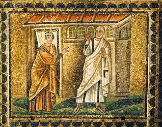 Der Türhüter erkennt den heiligen Petrus