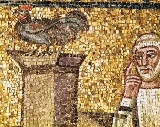 Der Hahn und die Verleugnung des Heiligen Petrus (Detail)
