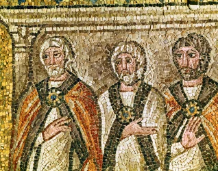 Drei Mitglieder des Sanhedrin (Detail von "Jesus vor Kaiphas")
