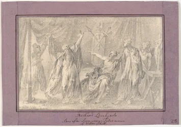 Richard Löwenherz. Szene aus dem Roman "The Talisman" (1825) von Walter Scott