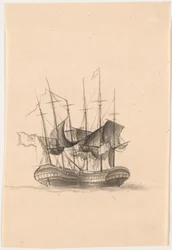 Zwei englische Kriegsschiffe