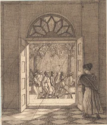 Aus einer Vorhalle. Illustration zu "Linearperspectiven", Tafel VI