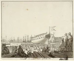 Linienschiff Prinz Christian Frederik läuft vom Stapel