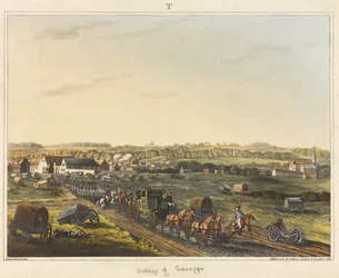 Dorf Genappe, aus 