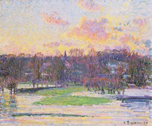 Überfluteter Sonnenuntergang