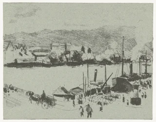 Ansicht des Kais der Seine in Rouen