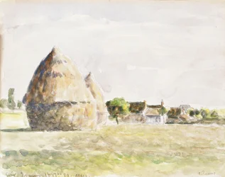 Heuhaufen, Abend in Eragny