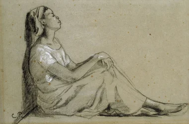 Sitzende junge Schwarze Frau, 1855-57