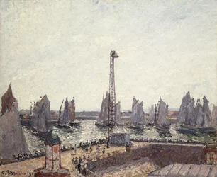 Äußerer Hafen und Kräne, Le Havre, 1903