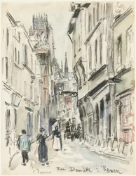 Rue Damiette, Rouen, c. 1884