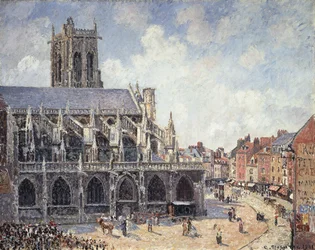 Die Kirche Saint Jacques in Dieppe im Morgensonne; L