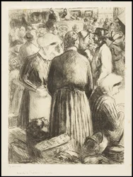 Der Markt in Pontoise, ca. 1895