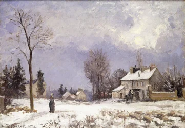 Die Straße von Versailles in Saint-Germain in Louveciennes, 1872