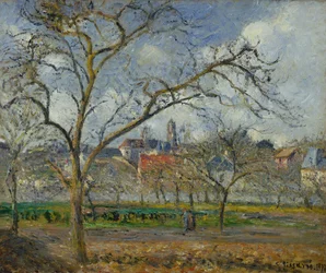 Ein Obstgarten in Pontoise im Winter