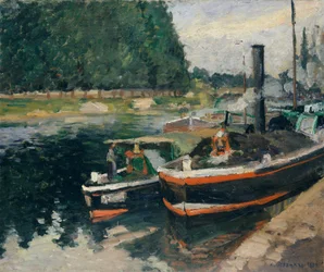 Lastkähne in Pontoise, 1876