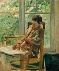 Lucien Pissarro in seinem Zimmer