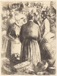 Markt in Pontoise, um 1895