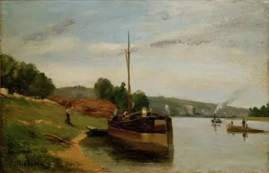 Frachtschiffe auf der Seine